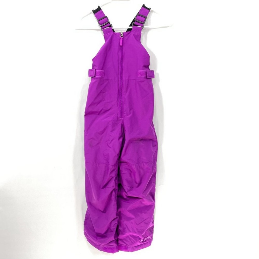 COLUMBIA Girls SNOW BIB SKI SUIT SNOW PANTS Purple Overalls  Size XS 6/6X